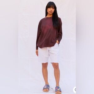 Free People x Dr Collector Basic T Double Face Dye Desert Road Small NWT